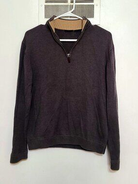 Dark Gray Quarter‑Zip Sweater